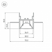 Профиль алюминиевый Arlight FOLED 044853 цвет серебристый-3