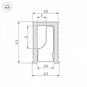 Профиль алюминиевый Arlight SL-MINI 044082 цвет черный-2