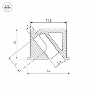 Профиль алюминиевый Arlight SL-BEVEL 044084 цвет черный-2