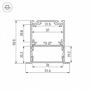 Профиль алюминиевый Arlight SL-LINIA 044682 цвет серебристый-5