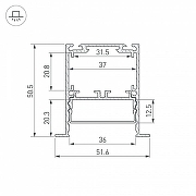 Профиль алюминиевый Arlight SL-LINIA 044682 цвет серебристый-6