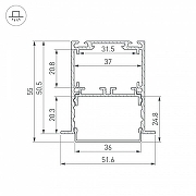 Профиль алюминиевый Arlight SL-LINIA 044682 цвет серебристый-7
