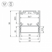 Профиль алюминиевый Arlight SL-LINE 044670 цвет черный-5