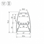 Профиль алюминиевый Arlight ARH-LINE 044885 цвет черный-6