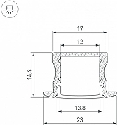 Профиль алюминиевый Arlight ARH-LINE 044278 цвет черный-3