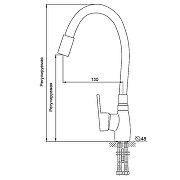 Смеситель для кухни Melodia della vita Ostessa MDV40615White Хром Белый-3
