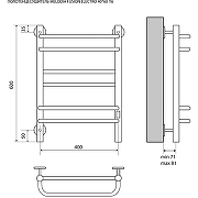 Электрический полотенцесушитель Melodia della vita Fusion Electro 40х60 П6 MTRFUE4060 Полированная сталь-1