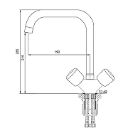 Смеситель для кухни Melodia della vita Elegia MDV32015 Хром-5