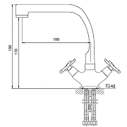 Смеситель для кухни Melodia della vita Fiore MDV40610 Хром-3