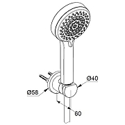 Душевой гарнитур Kludi Dive 6895005-00 Хром-1