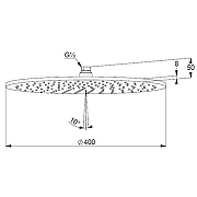 Верхний душ Kludi A-Qa 64340N0-00 Золото брашированное-1
