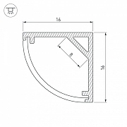 Профиль алюминиевый Arlight SL-KANT 037116 цвет черный-4