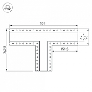 Тройник Arlight S-LUX 030107 цвет серый-1