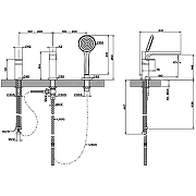 Смеситель на борт ванны Gessi Emporio Via Manzoni 38634#149 Никель брашированный-1