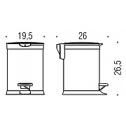 Ведро для мусора Colombo Design Complementi B9212.IX Нержавеющая сталь-2