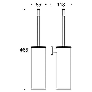 Ершик для унитаза Colombo Design Plus W4962.GM Графит матовый-1