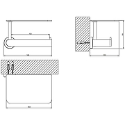 Держатель туалетной бумаги Gessi Emporio Accessories 38855#149 с полкой Никель брашированный-1