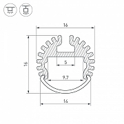 Профиль алюминиевый Arlight 039217 накладной для контурной подсветки Серебристый-2