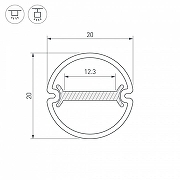 Профиль алюминиевый Arlight 039218 накладной для круглых светильников Серебристый-3