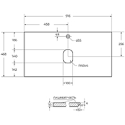 Столешница под раковину BelBagno 90 KEP-90-CEM Cemento-1
