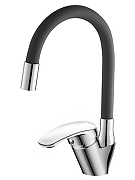 Смеситель для кухни Orange OneLife P11-007cr Хром Черный-2