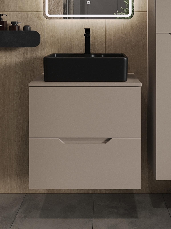 Тумба с раковиной Orange Line 60 Li-60TuLMDF+B01-475MB подвесная 