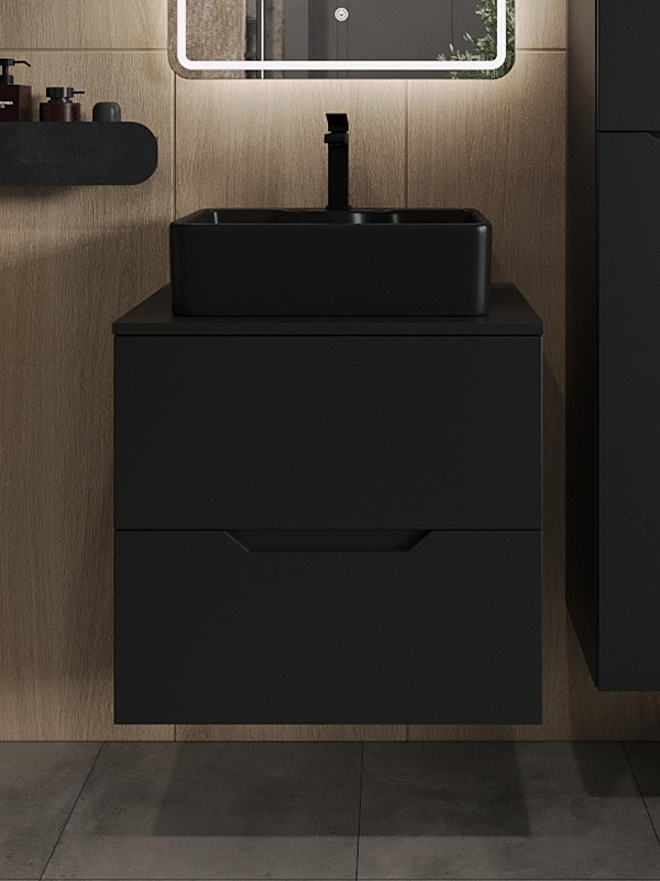 Тумба с раковиной Orange Line 60 Li-60TubMDF+B01-475MB подвесная 