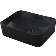 Тумба с раковиной Orange Line 100 Li-100TubMDF+B02-460MB подвесная Черная матовая-6