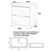 Тумба с раковиной Orange Line 100 Li-100TubMDF+B02-460MB подвесная Черная матовая-7