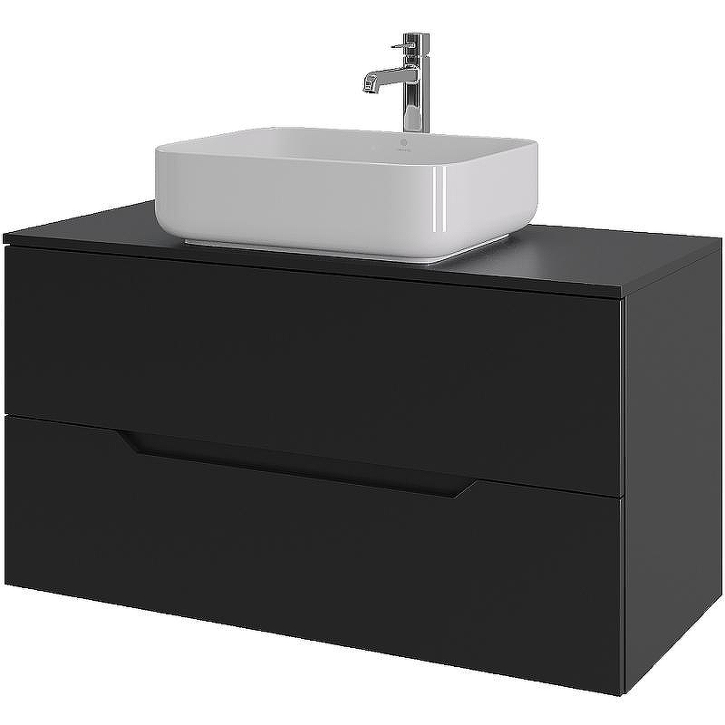 Тумба с раковиной Orange Line 100 Li-100TubMDF+B05-500W подвесная 