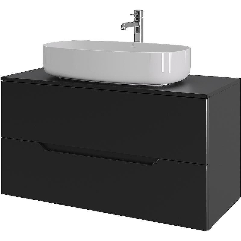 Тумба с раковиной Orange Line 100 Li-100TubMDF+B07-675W подвесная 