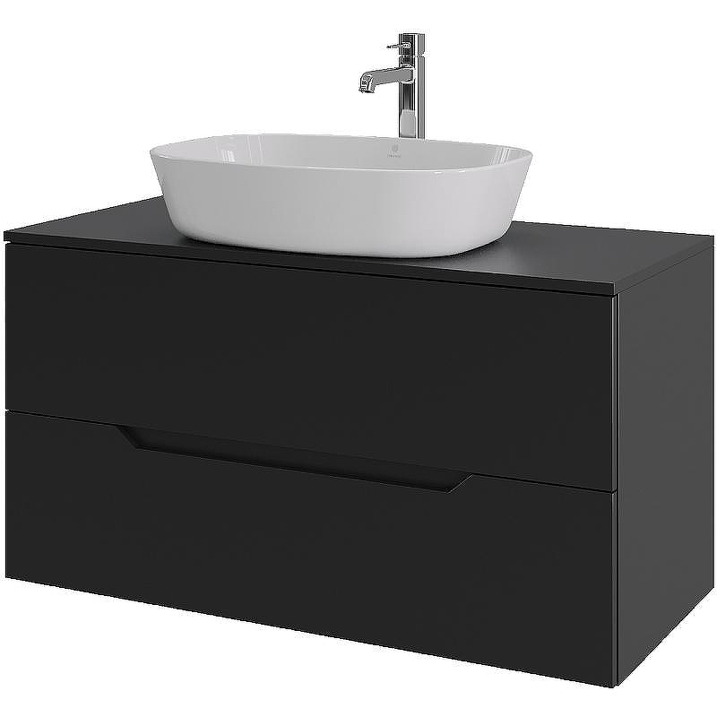 Тумба с раковиной Orange Line 100 Li-100TubMDF+B08-500W подвесная 