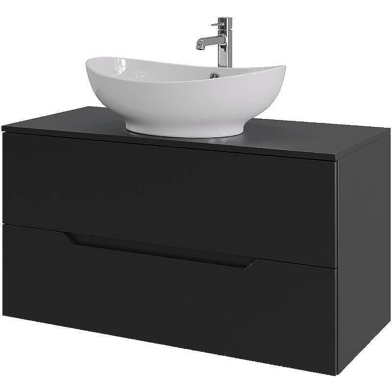 Тумба с раковиной Orange Line 100 Li-100TubMDF+B08-585W подвесная 