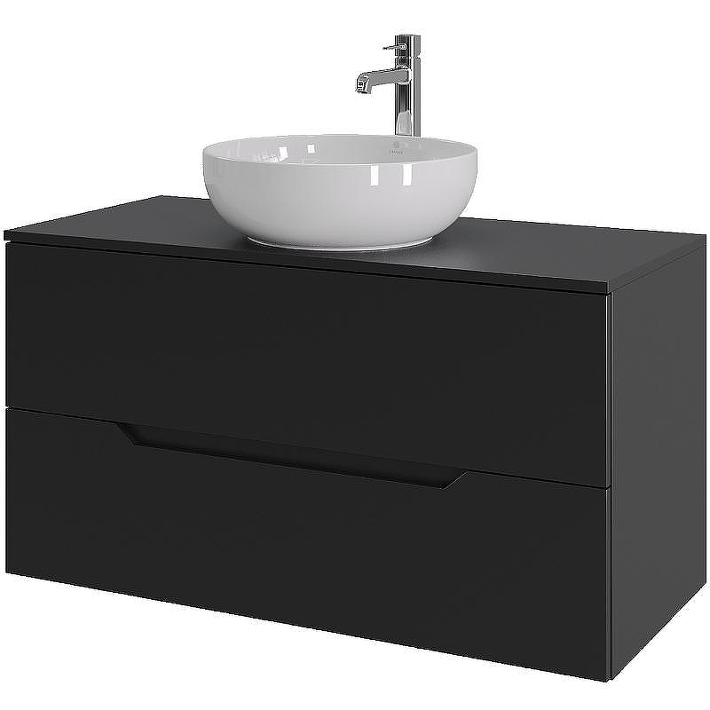 Тумба с раковиной Orange Line 100 Li-100TubMDF+B07-420W подвесная 