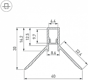 Профиль алюминиевый Arlight ARH-DECORE 043161 цвет серебристый-4