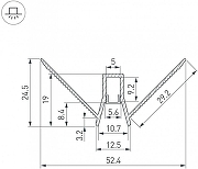 Профиль алюминиевый Arlight ARH-DECORE 043163 цвет серебристый-4