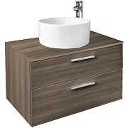 Тумба под раковину Roca Victoria 80 A857470402 подвесная Городской дуб-4