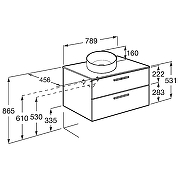 Тумба под раковину Roca Victoria 80 A857470402 подвесная Городской дуб-9