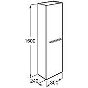 Шкаф пенал Roca Victoria 30 A857564517 подвесной Орех-3