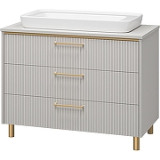 Тумба с раковиной Brevita Elche 100 УТ000023946 Серый кашемир Золото