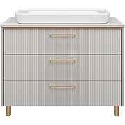 Тумба с раковиной Brevita Elche 100 УТ000023946 Серый кашемир Золото-1