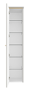 Шкаф пенал Brevita Эльче 35 L ELC-05035-010L Серый кашемир Золото-5