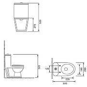 Детский унитаз-моноблок SantiLine SL-5015W с сиденьем Микролифт-1