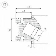 Профиль алюминиевый Arlight SL-BEVEL 043749 цвет черный-2