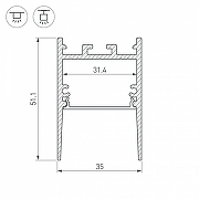Профиль алюминиевый Arlight SL-COMFORT 046317 цвет черный-2