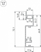 Профиль алюминиевый Arlight ARH-PLINTUS 043480 цвет черный-3