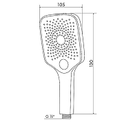Ручной душ Melodia della vita Luxe MKP26314BL Хром-1