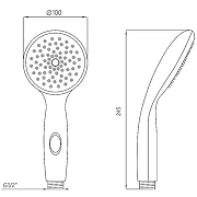 Ручной душ Melodia della vita Standard MKP20413 Хром-5