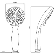 Ручной душ Melodia della vita Standard MKP20419 Хром-3