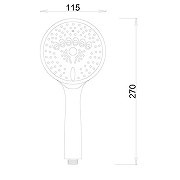 Ручной душ Melodia della vita Luxe MKP26304BL Хром-1
